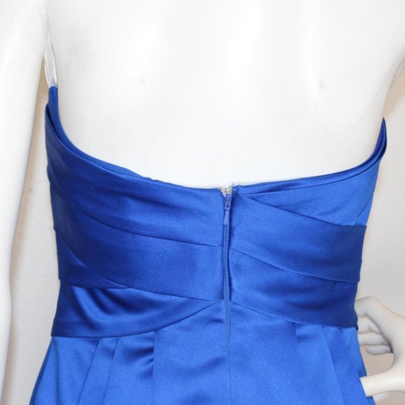 DAVID’S BRIDAL #41524 Royal Blue Strapless Formal Dress (Size 2) - Picture 4 of 5